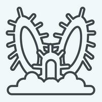 ikon kaktus. relaterad till argentina symbol. linje stil. enkel design redigerbar. enkel illustration vektor