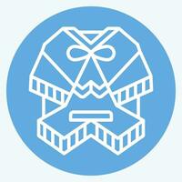 ikon poncho. relaterad till argentina symbol. blå ögon stil. enkel design redigerbar. enkel illustration vektor
