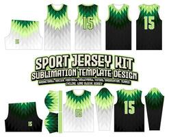 Dreieck Grün Jersey Design Sportbekleidung Vorlage vektor