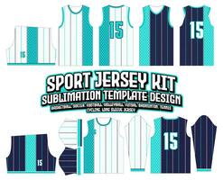 Hexagon Gliederung Streifen Basketball Jersey Design Sportbekleidung Vorlage vektor