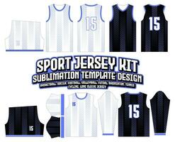 Hexagon Gradient Gliederung Basketball Jersey Design Sportbekleidung Vorlage vektor