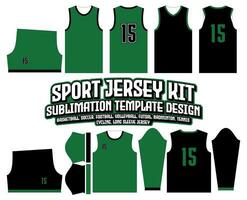 Boston Kelten Grün schwarz Basketball Jersey Design Sportbekleidung Vorlage vektor