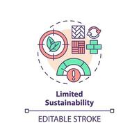 editierbar begrenzt Nachhaltigkeit Symbol Konzept, isoliert Vektor, nachhaltig Büro dünn Linie Illustration. vektor