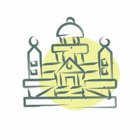 ikon parlament. relaterad till argentina symbol. Färg fläck stil. enkel design redigerbar. enkel illustration vektor