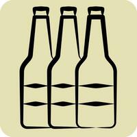 ikon alkohol. relaterad till missbruk ordbok symbol. hand dragen stil. enkel design redigerbar. enkel illustration vektor
