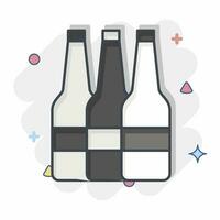 Symbol Alkohol. verbunden zu Sucht Wörterbuch Symbol. Comic Stil. einfach Design editierbar. einfach Illustration vektor