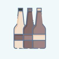 ikon alkohol. relaterad till missbruk ordbok symbol. klotter stil. enkel design redigerbar. enkel illustration vektor