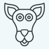 Symbol Känguru. verbunden zu Tier Symbol. Linie Stil. einfach Design editierbar. einfach Illustration vektor
