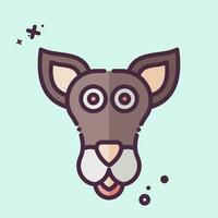 ikon känguru. relaterad till djur- symbol. mbe stil. enkel design redigerbar. enkel illustration vektor