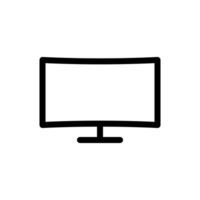 lcd, Fernseher Bildschirm, Monitor Anzeige Symbol im Linie Stil Design isoliert auf Weiß Hintergrund. editierbar Schlaganfall. vektor