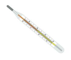vektor platt tecknad serie realistisk medicinsk termometer