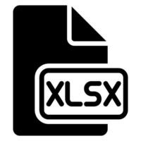 xlsx-Glyphen-Symbol vektor