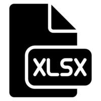 xlsx-Glyphen-Symbol vektor