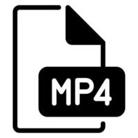 mp4-Glyphen-Symbol vektor