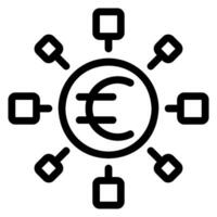 Euro-Liniensymbol vektor