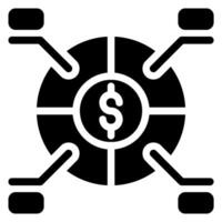 Kreisdiagramm-Glyphensymbol vektor