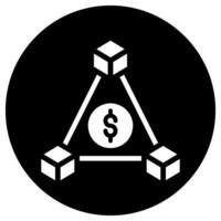 Blockchain-Glyphensymbol vektor