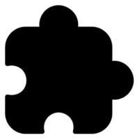 Puzzle Stück Glyphe Symbol vektor