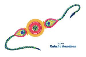 Illustration der Grußkarte mit dekorativem Rakhi für Raksha-Bandhan-Hintergrund vektor