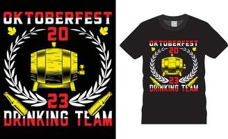 oktoberfest t-shirt design vektor illustration typografi skriva ut mall.oktoberfest 2023 dricka team