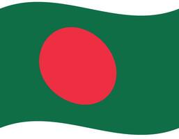 Flagge von Bangladesch. Bangladesch Flagge Welle vektor