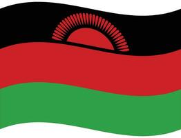 Malawi Flagge Welle. Malawi Flagge. Flagge von Malawi vektor