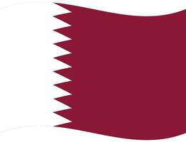 Katar Flagge Welle. Katar Flagge. Flagge von Katar vektor