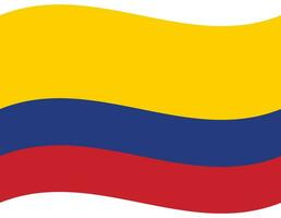 Flagge von Kolumbien. Kolumbien Flagge Welle. Kolumbien Flagge vektor