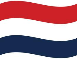 Niederlande Flagge. Flagge von Niederlande . Niederlande Flagge Welle vektor