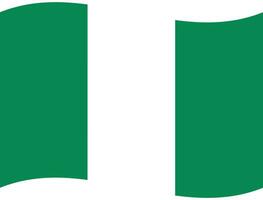 Nigerianer Flagge. Flagge von Nigeria. Nigeria Flagge Welle vektor