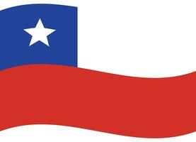 Flagge von Chile. Chile Flagge. Chile Flagge Welle vektor