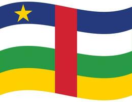 central afrikansk republik flagga Vinka. central afrikansk republik flagga. flagga av central afrikansk republik vektor