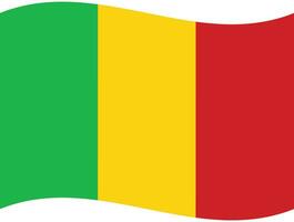Mali Flagge Welle. Mali Flagge. Flagge von Mali vektor