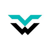 m und w Brief Logo Design vektor