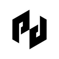 pd brev logotyp design vektor