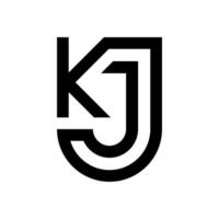 k och j brev logotyp design vektor