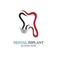 dental implantera logotyp design begrepp vektor, dental vård logotyp mall vektor