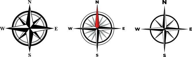 Kompass Symbol einstellen png. compas Symbol Vektor isoliert auf Weiß Hintergrund. modern Kompass Logo Design, Kompass Symbol einfach Zeichen