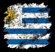 uruguay flagga grunge borste bakgrund. gammal penselflagga vektorillustration. abstrakt begrepp av nationell bakgrund. vektor