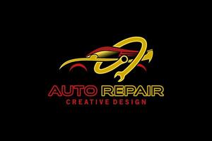 bil reparera logotyp design, modern sporter bil reparera service logotyp vektor
