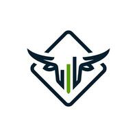 modern Stier Finanzen Logo Illustration Design zum Ihre Unternehmen oder Geschäft vektor