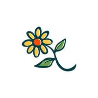 modern Natur Sonnenblume Logo Illustration Design zum Ihre Geschäft vektor