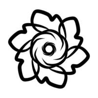 schwarz Zier Blume Logo Design, geeignet zum Benutzer wie Ihre Geschäft Symbol im das Feld von Schönheit oder Dekoration vektor