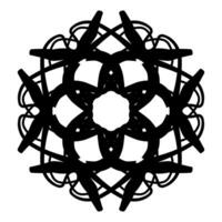 svart dekorativ blomma logotyp design, lämplig för användare som din företag ikon i de fält av skönhet eller dekoration vektor