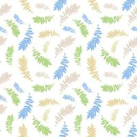 vektor illustration av färgrik sömlös bakgrund blad mönster