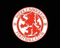 Middlebrough Verein Symbol Logo Premier Liga Fußball abstrakt Design Vektor Illustration mit schwarz Hintergrund