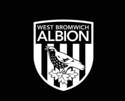 Westen Bromwich Albion Verein Logo Symbol Weiß Premier Liga Fußball abstrakt Design Vektor Illustration mit schwarz Hintergrund