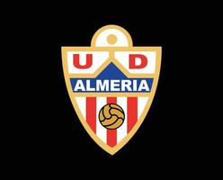 almeria klubb symbol logotyp la liga Spanien fotboll abstrakt design vektor illustration med svart bakgrund