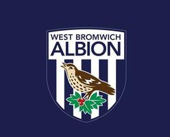 Westen Bromwich Albion Verein Logo Symbol Premier Liga Fußball abstrakt Design Vektor Illustration mit Blau Hintergrund