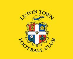 luton stad klubb logotyp symbol premiärminister liga fotboll abstrakt design vektor illustration med gul bakgrund